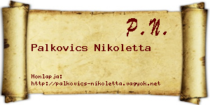 Palkovics Nikoletta névjegykártya
